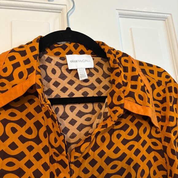 Alice McCall Akima Button-Up Top in Toffee - US 6 - Picture 6 of 7